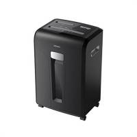 得力14402碎纸机(黑)大功率纸张文件粉碎机商用便携废纸廉碎机 办公设备
