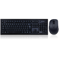 双飞燕(A4TECH)7100N 无线鼠标键盘套装 无线键盘鼠标套装 无线键鼠套装 电脑键盘 笔记本键盘 黑色