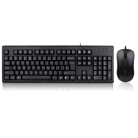 双飞燕(A4TECH)WKM-1000 有线键鼠套装 电脑键盘 有线办公键盘鼠标 黑色