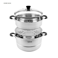 苏泊尔好帮手不锈钢双层复底蒸锅SZ26B5 26CM