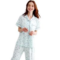 红豆居家(Hodohome)女士家居服套装女式春夏纯棉短袖碎花小清新睡衣套装