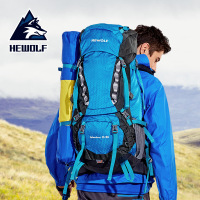 健芬欣Hewolf公狼户外65L登山包徒步休闲旅行双肩包野外露营大容量背包