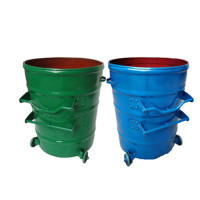 加厚360L环卫专用挂车桶户外挂车铁垃圾桶环卫大铁桶创意