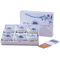 SCP青花陶瓷餐具6碗6筷 SCP-4461 (套)