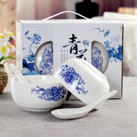 SCP青花陶瓷餐具2碗2勺 SCP-4489 （套）