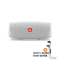 JBL Charge4 音乐冲击波4 蓝牙小音箱 便携迷你音响 低音炮 防水设计 支持多台串联 白色