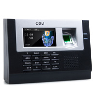 得力3975指纹考勤机(银色)(台)指纹打卡机 考勤机 指纹打卡器 员工手指识别 签到机