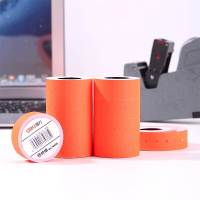 得力76550标价纸(红)(10个/卷)打价机 打码机 价格标签机器 标价机 多位标价机 打价枪