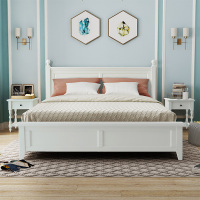 喜临门简美实木床 简约环保 简约现代卧室套餐组合双人床 白月光