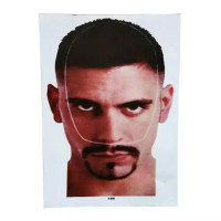 英飞力 配发身靶纸 训练打靶纸 迷彩基本色飞镖纸射击专用纸 头像靶( 50张)