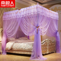 南极人(NanJiren) 夏季防蚊欧式落地宫廷蚊帐 床上用品加高加密三开门公主宫廷风文帐帐子