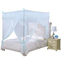 富安娜(FUANNA)家纺三开门蚊帐1.5米1.8m床品单人双人家用支架公主风夏天夏季