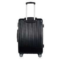 雅哈纳(yhana) 索尔亮面竖条纹静音万向轮拉杆箱24寸 YHN002