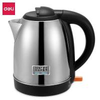 得力85603电热水壶(1.7L)(本色)单层不锈钢烧水壶 家用不锈钢电水壶 自动断电水壶 保温水器 保温壶