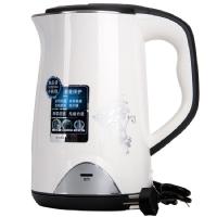 得力0766电热水壶(白+深灰)(个)1.7L外塑内钢烧水壶 家用不锈钢电水壶 自动断电水壶 保温水器 保温壶