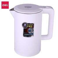 得力85605电热水壶(1.7L)(白)烧水壶 家用不锈钢电水壶 自动断电水壶 保温水器 保温壶