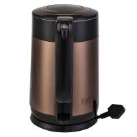 得力85607电热水壶(1.7L)(深灰)双层不锈钢烧水壶 家用不锈钢电水壶 自动断电水壶 保温水器 保温壶