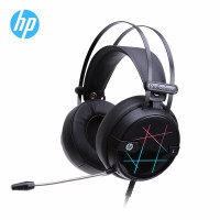 惠普(HP)H160G黑色-USB接口 游戏耳机电竞吃鸡头戴式耳麦手机笔记本PC台式重低音话筒降噪听声辩位带麦发光