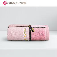 洁丽雅 全棉柔软吸水蝴蝶结提花毛巾 72*34cm 1条