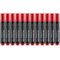 齐心 MK818-X 物流速干记号笔(12支装)油性笔 大头笔 速干油性记号笔粗笔不可擦 红色