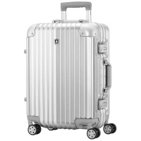 瑞动(SWISSMOBILITY) 铝框行李箱20英寸时尚拉杆箱 静音万向轮男女登机旅行箱 5232奢华银