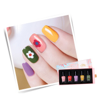 Miss Candy健康甲油可撕拉持久指甲油套装春夏跳跃色免烤7ml*5 元气甜心SC100