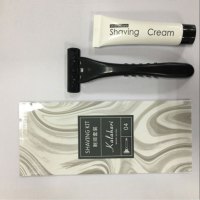 大卫一次性酒店用品黑色双层不锈钢刀片剃须刀+10克须膏入袋