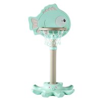 曼龙儿童篮球架宝宝可升降投篮筐框家用室内男孩玩具1-2-3-4周岁MLLQJ001篮球架绿色