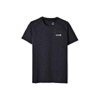 361度男装圆领透气短T恤男361舒适一体织印花运动短袖