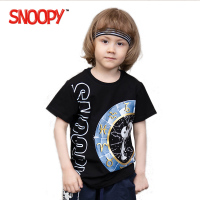 SNOOPY史努比童装夏季2019新款男童T恤短袖纯棉中大童宽松半袖体恤卡通潮[货号:192103106]