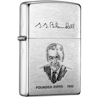 之宝(Zippo)打火机创办人镀铬彩印煤油防风火机200FL