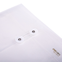 得力(deli) 5511 12只A4加厚防水淋文件袋资料袋 绑带式票据收纳袋 (白) (单位:只)