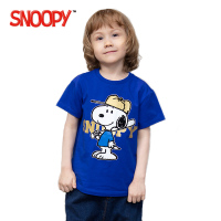 SNOOPY史努比童装夏季2019新款男童T恤短袖纯棉中大童宽松半袖体恤卡通潮[货号:192103110]