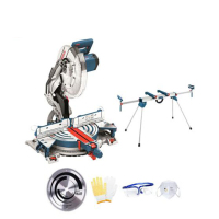 博世(BOSCH)斜切锯台锯GCM10MX铝合金切割机介铝机 切割电锯 多角度切割 [斜切锯+工作台]