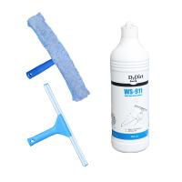 意大利CT施达 轻巧型转向玻璃刮子 铝伸缩杆双面窗户刮水擦窗器 35cm轻巧型玻璃刮+玻璃水+35cm涂水器