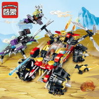 启蒙积木小颗粒封神骑士团6岁男孩拼插幻影战车城堡模型8岁儿童益智拼装玩具杨戬伏魔2213