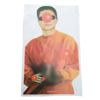 英飞力配发身靶纸 训练打靶纸 迷彩基本色飞镖纸射击专用纸 人体(4)靶纸(20张)
