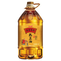 金龙鱼 非转基因 压榨 东北风味 浓香笨榨熟豆油 5L/桶(新老包装随机发放)