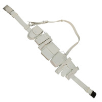 多功能腰带八件套 装备带 武装带 保安执勤战术腰带 八合一腰带 皮质八件套 白色