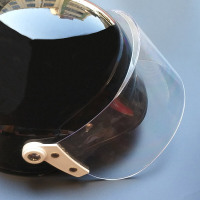 英飞力户外巡逻头盔执勤保安头盔带透明面罩复合防护防暴盔 德式头盔 黑色