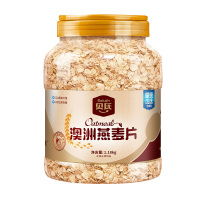 贝氏 即食纯燕麦片 免煮无加蔗糖燕麦片营养冲饮早餐麦片1180g/罐