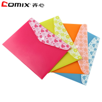 齐心(comix)XSW A1860缤纷四季 时尚按扣袋 A5(10个装) 配色