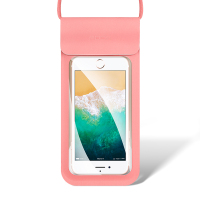 ROCK手机防水袋潜水套触屏7Plus游泳温泉水下拍照通用密封6P苹果8X 粉色
