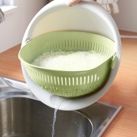 奥丽思(AOLISI)沥水篮 双层 双层沥水篮可旋转沥水篮多功能果蔬沥水篮淘米器ALS-1