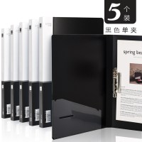 正彩1103办公用品A4 资料夹板插页册功能 单夹黑色 5个装