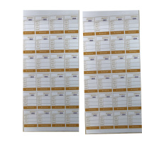 AB芯片换装标志不干胶纸38*42mm,6行*4列橙色