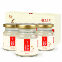 鹤鼎堂 即食燕窝 胶原蛋白燕窝 75克/瓶(固形物含量≥25%)3瓶礼盒装
