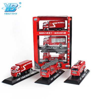 亿宝(YB)美式合金车模型消防系列1:60儿童男孩汽车模型玩具
