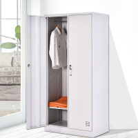 [田珍]办公室铁皮柜 加厚二门更衣柜 资料柜小柜子矮柜档案资料柜 带锁员工 钢制更衣柜