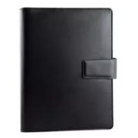 万祺 25K磁吸记事本85页80克黄纸皮面活页本 商务办公插袋记事本日记本笔记本子 602-25